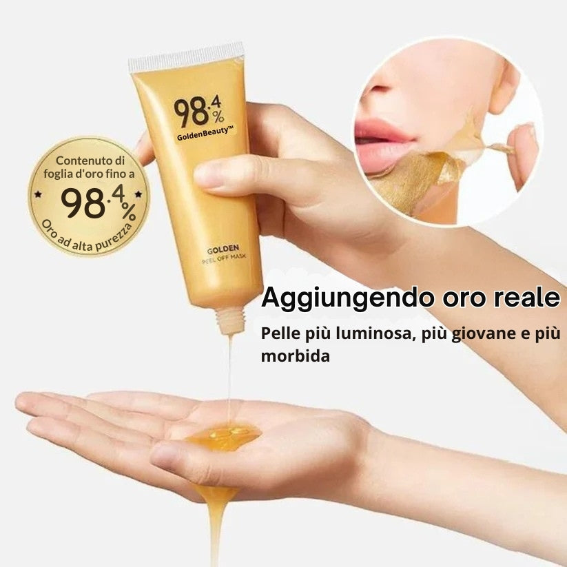 GoldenBeauty - Maschera esfoliante dorata | Pelle giovane in 28 giorni