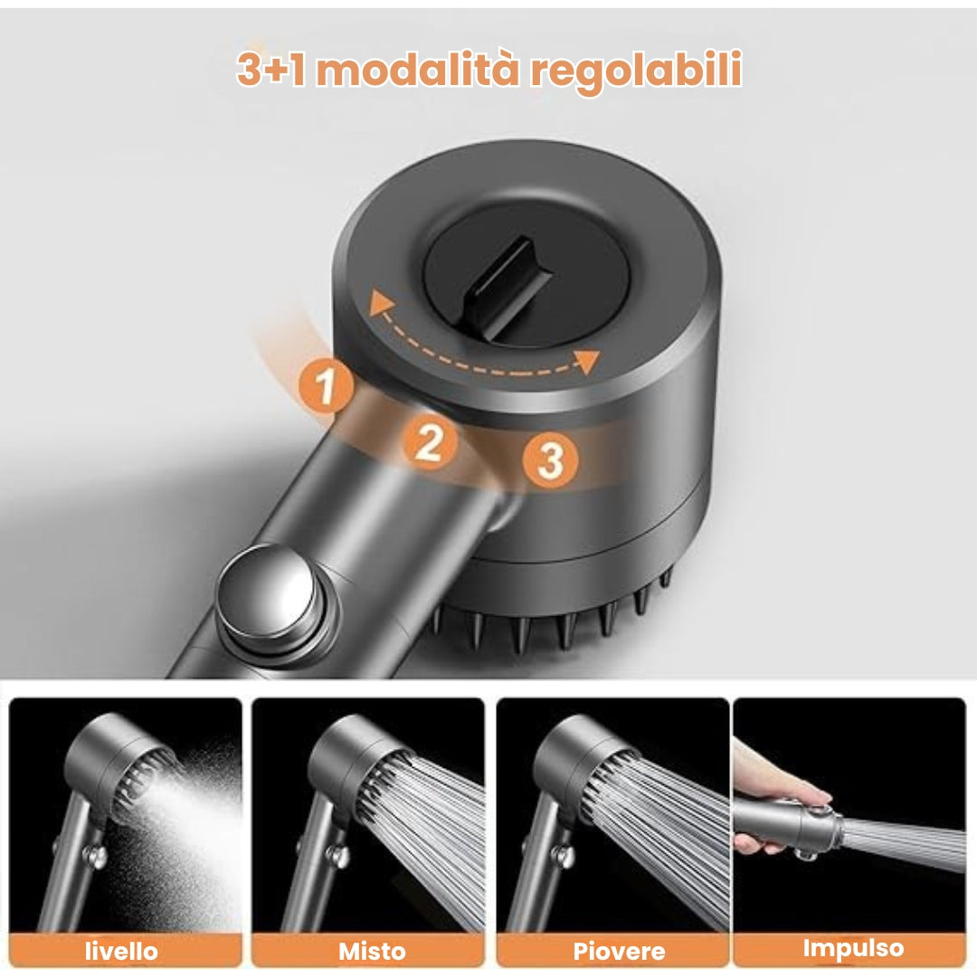 Soffione doccia ad alta pressione + 3 filtri gratuiti