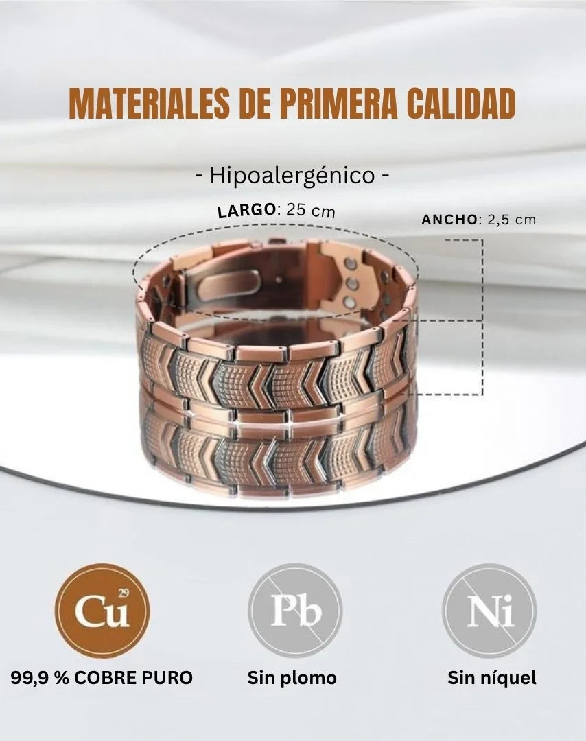 Bracciale da uomo in rame Jecanori - Chiusura pieghevole premium Outdoorfun