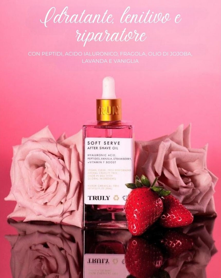 Olio dopobarba delicato - Profumo di fragola e vaniglia