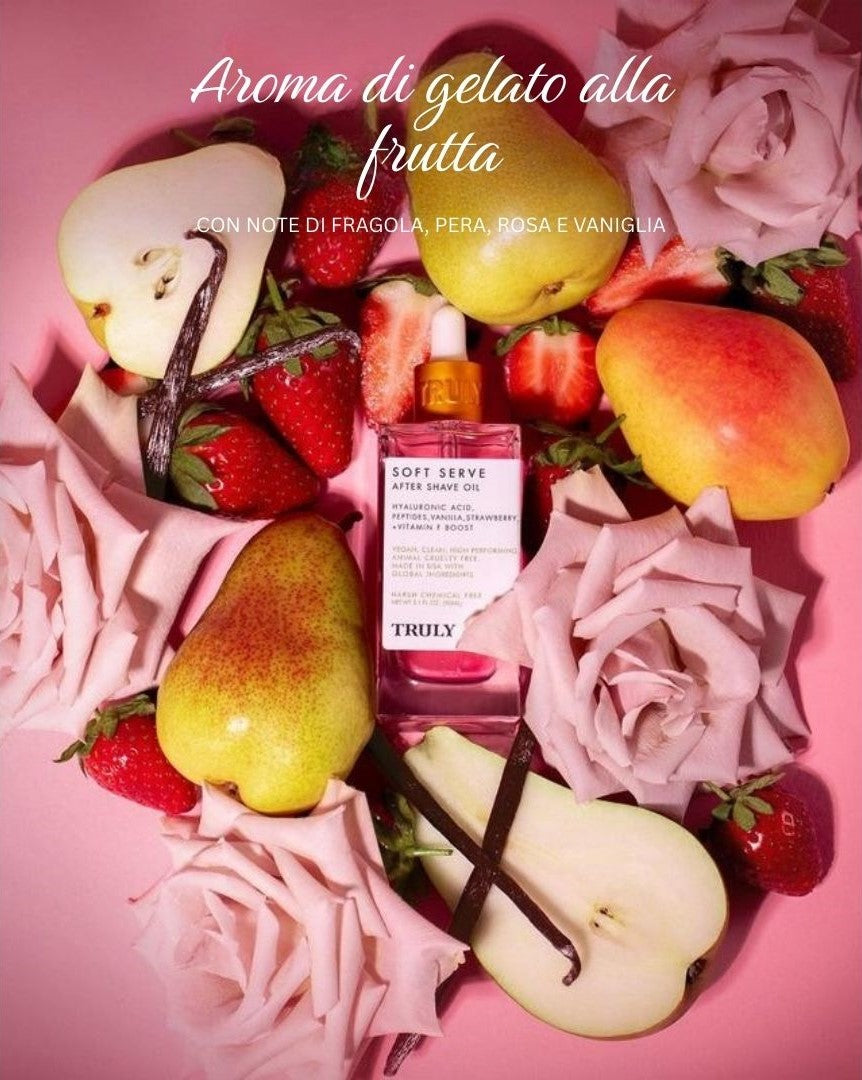 Olio dopobarba delicato - Profumo di fragola e vaniglia