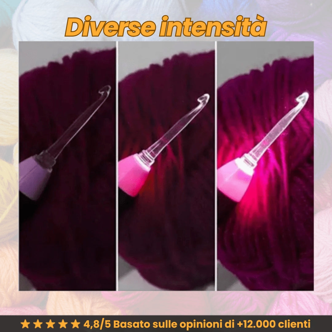 TejePlus - Kit per uncinetto LED 11 in 1 + custodia e caricabatteria GRATUITI.