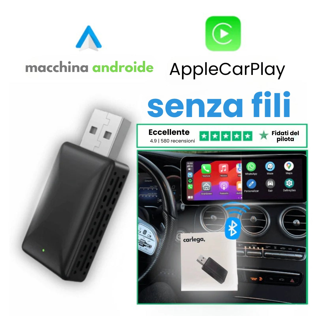 Adattatore wireless per CarPlay/AndroidAuto con penna