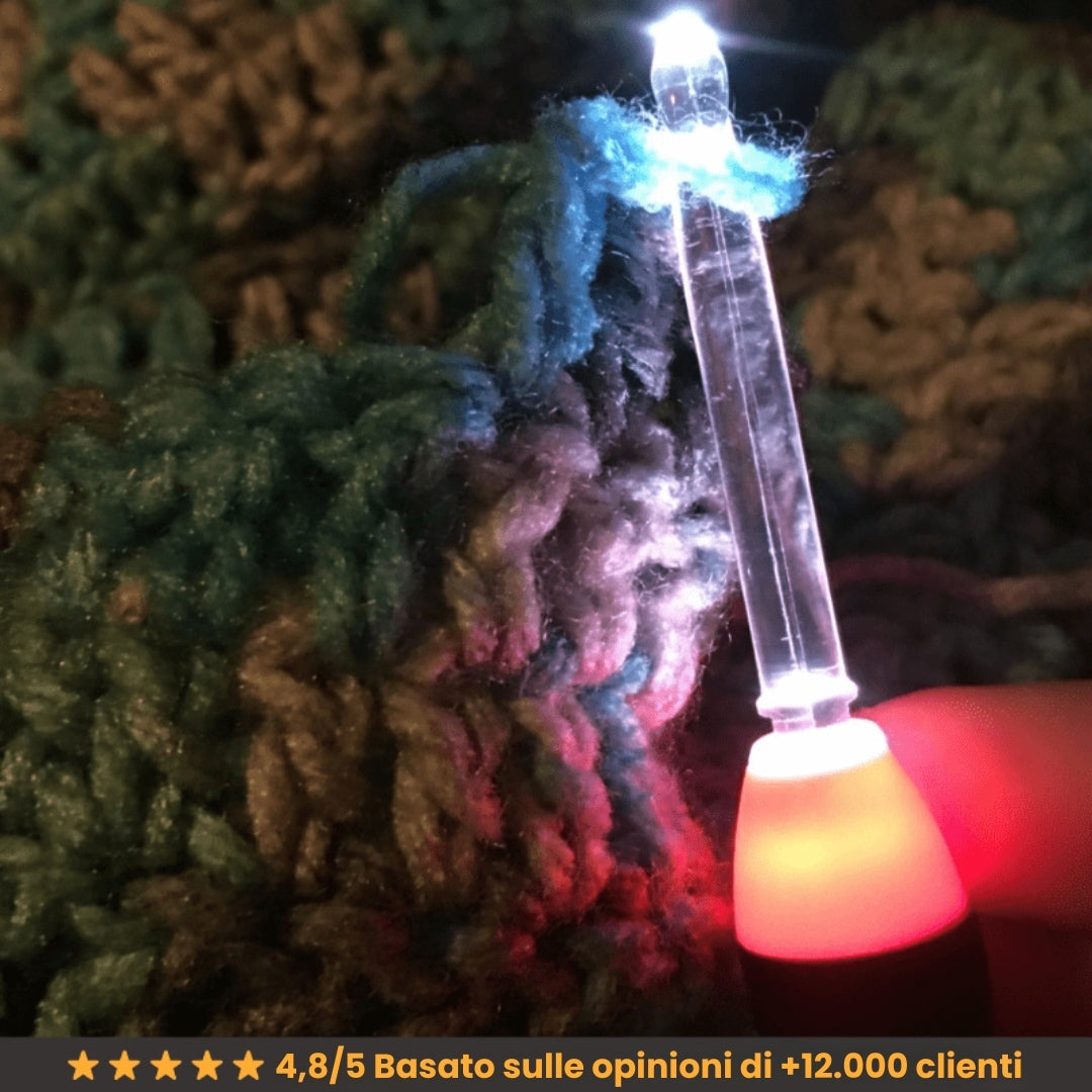 TejePlus - Kit per uncinetto LED 11 in 1 + custodia e caricabatteria GRATUITI.