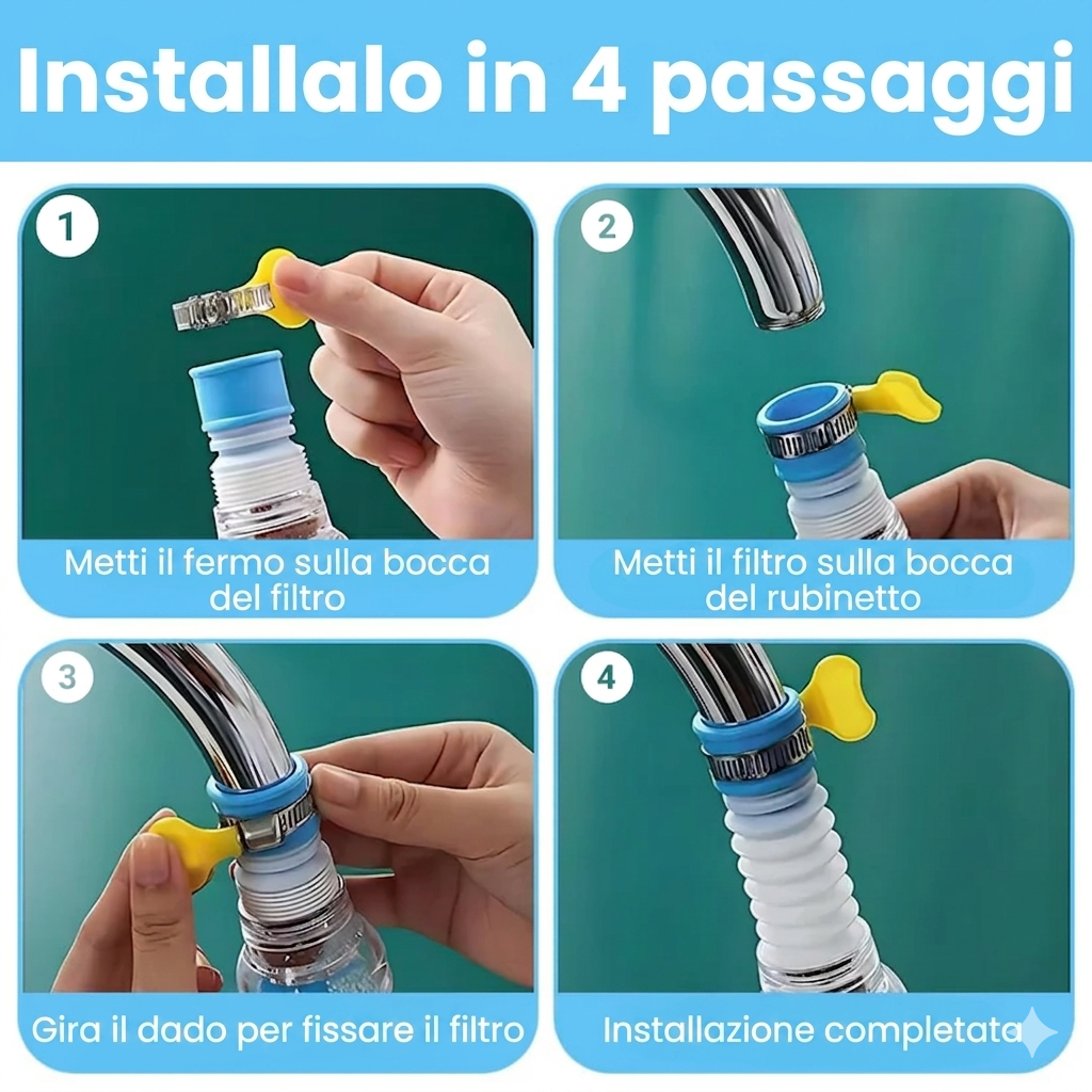 Prolunga per filtro antispruzzo | AquaFlex™