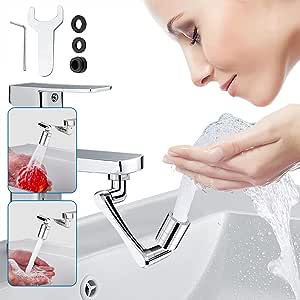 Rubinetto Magic orientabile 1080° INOX con filtro antispruzzo