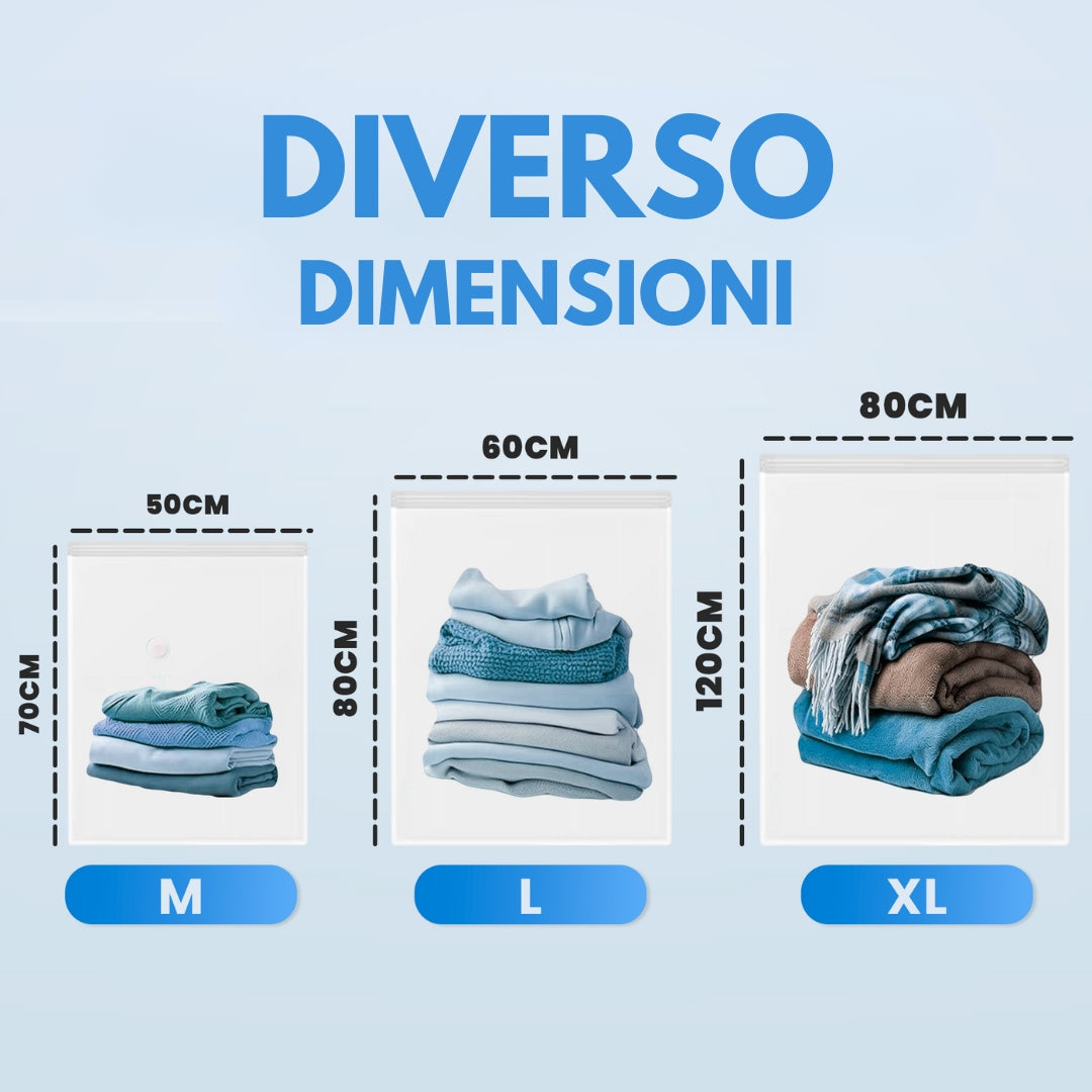 CONFEZIONE DI SACCHETTI SOTTOVUOTO CON POMPA ELETTRICA