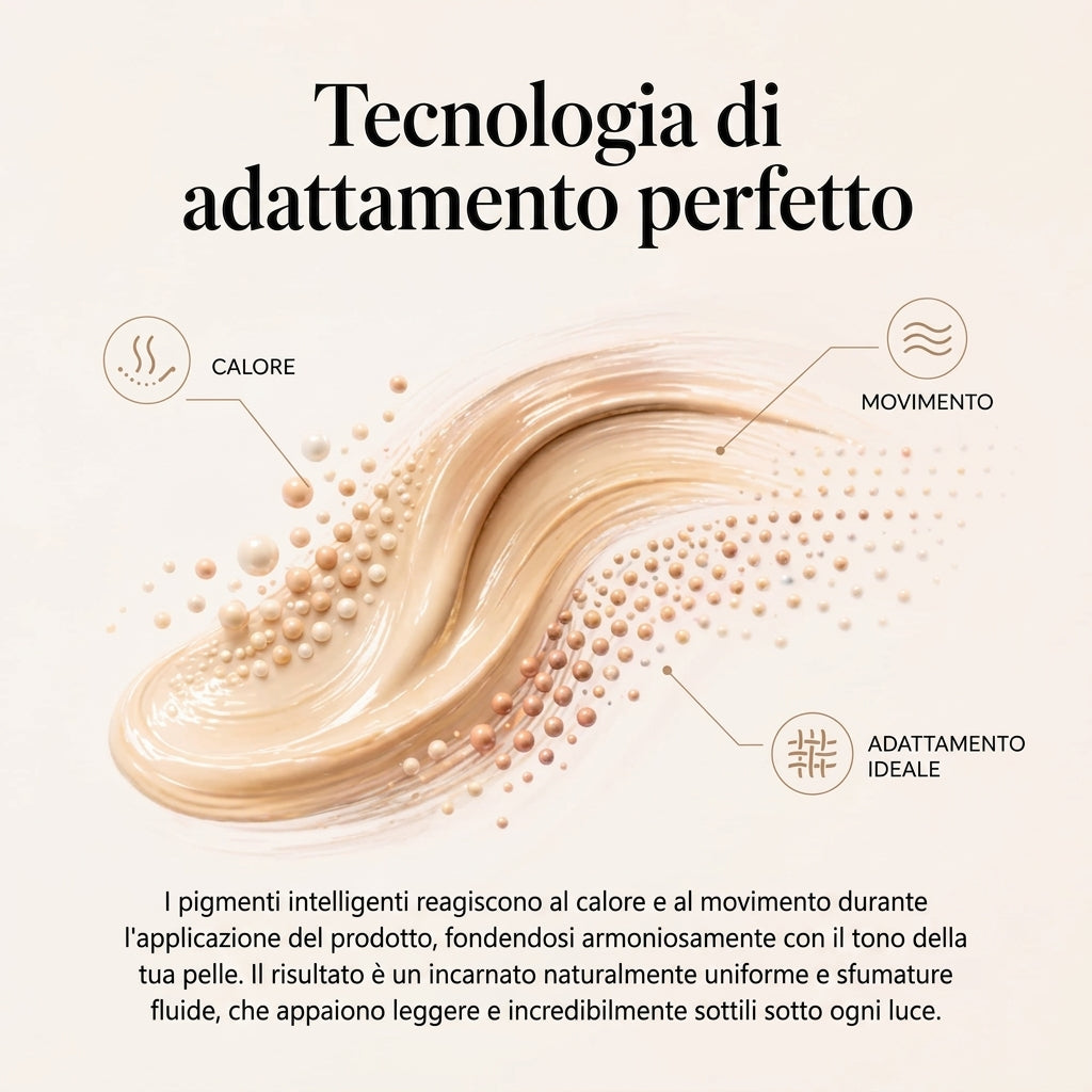 Fondotinta che si abbina alla tonalità della pelle di Clement