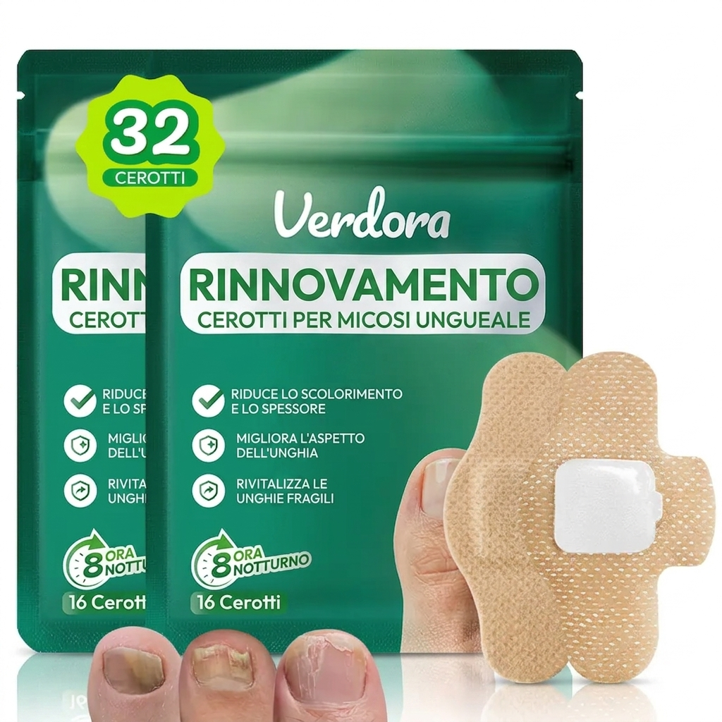 (Confezione da 2) - Trattamento Notturno Antifungino Cerotti per Unghie Sane