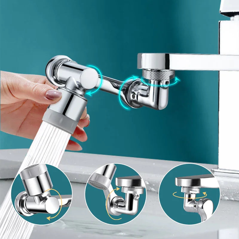 Rubinetto Magic orientabile 1080° INOX con filtro antispruzzo