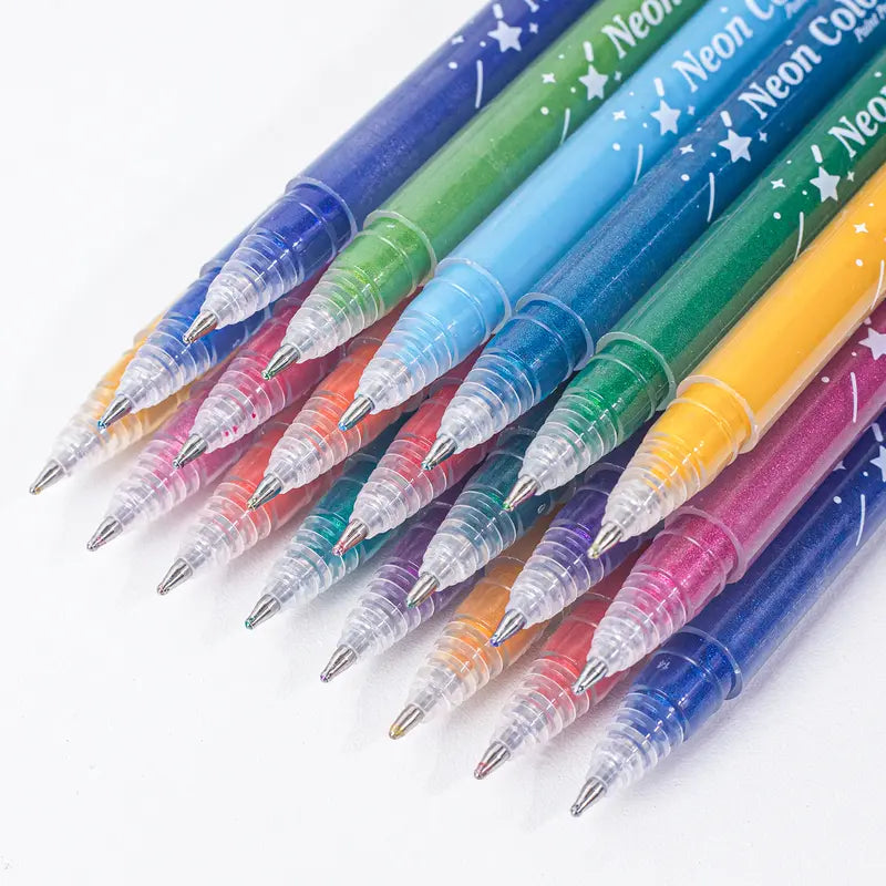 Colori Brillanti Penna Gel Glitter Metallico Resistente all'Acqua