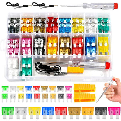 Protezione Elettrica Kit Fusibili Auto Mini Lama con Estrattore