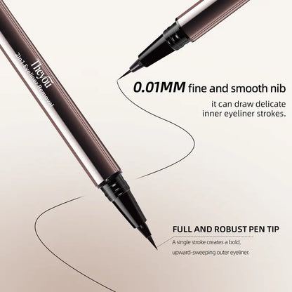 Eyeliner Liquido Waterproof Lunga Tenuta Punta Doppia Leggera