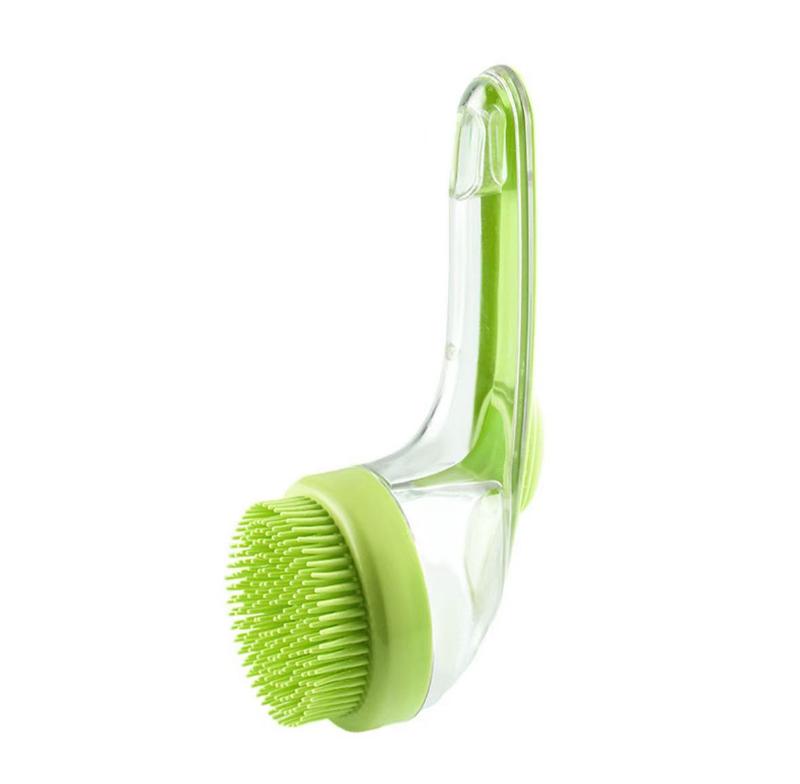 Spazzola 2-in-1 per Bagno e Toelettatura con Dispenser Sapone