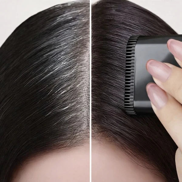 2-in-1 Pettine per Ritocco dei Capelli Grigi – Copertura Istantanea