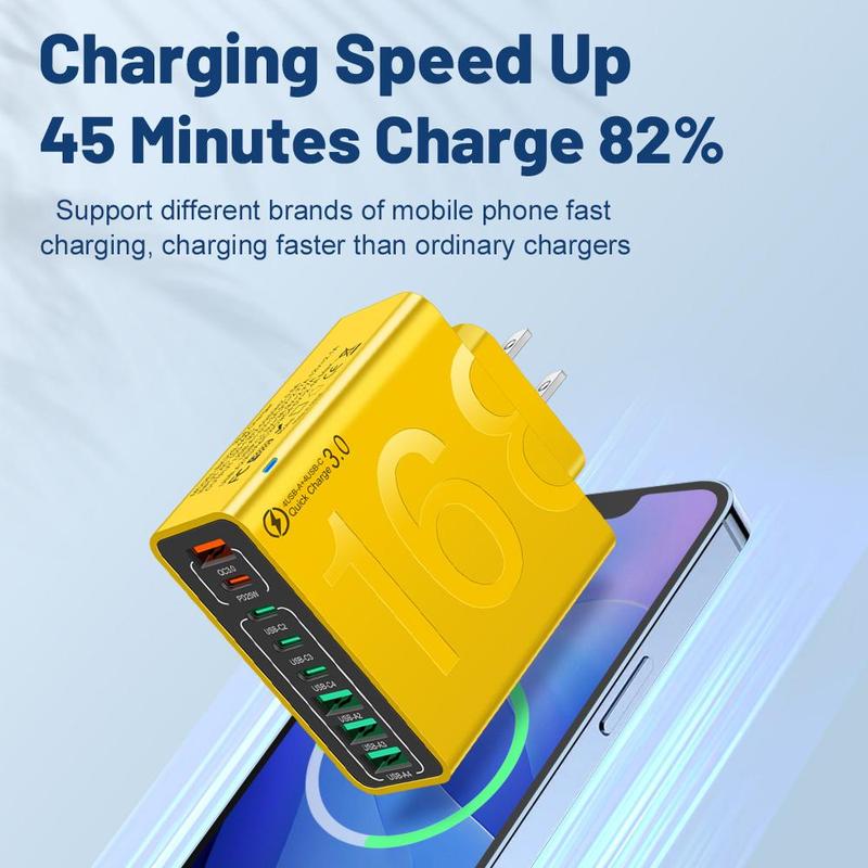 Ricarica Veloce Hub USB 8 Porte Multiporta USB-C e USB-A