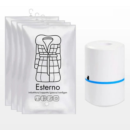 CONFEZIONE DI SACCHETTI SOTTOVUOTO CON POMPA ELETTRICA
