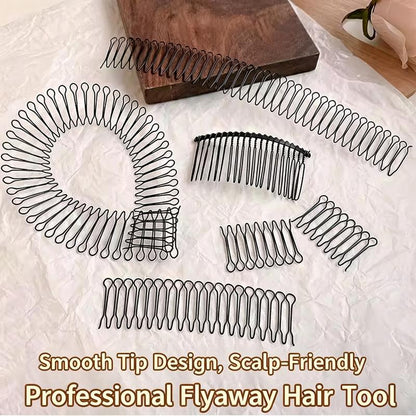 Fissaggio Capelli U Shape Set 3 Pezzi Pinza Elasticizzata Nera