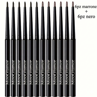 Eyeliner Liquidi Set 12 Alta Pigmentazione Lunga Durata