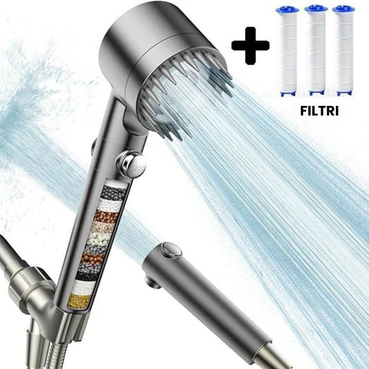 Soffione doccia ad alta pressione + 3 filtri gratuiti