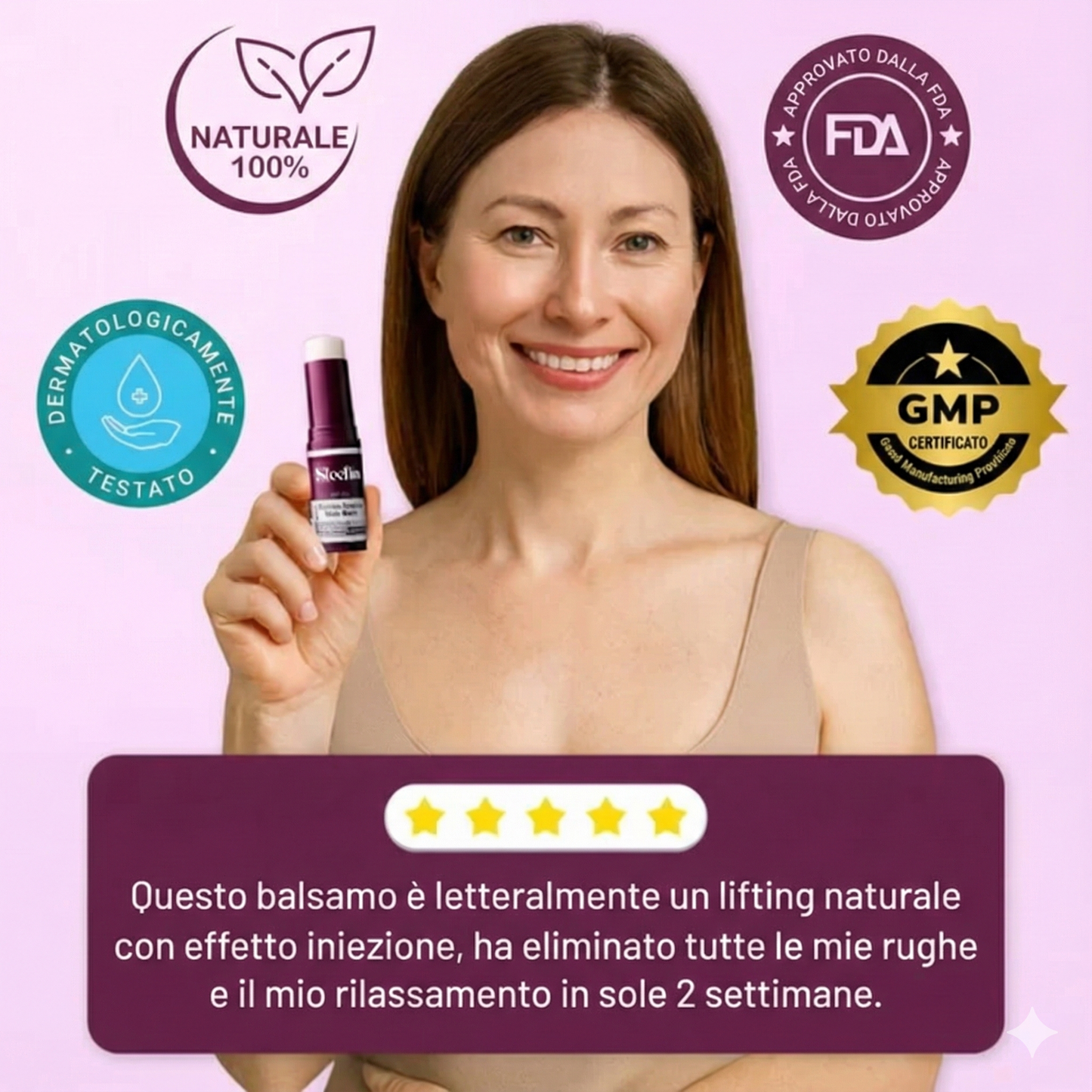Balsamo viso al collagene e calcio