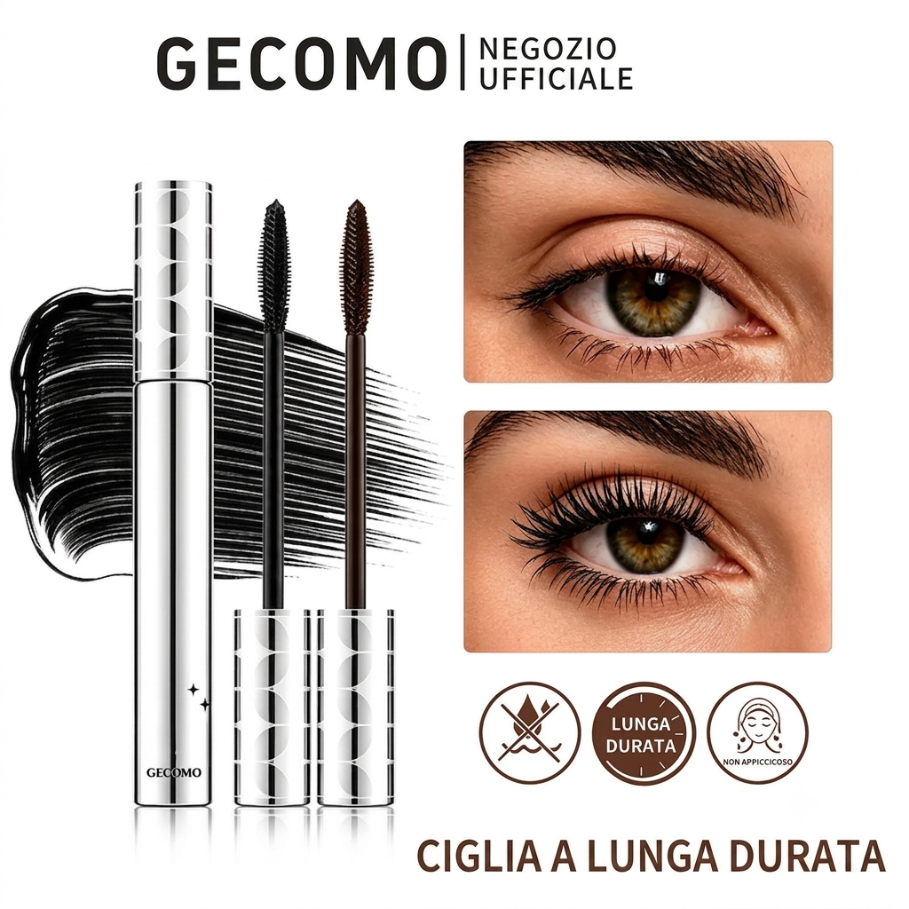 Allungante Mascara Tubo Metallico Lunga Tenuta Naturale Curl