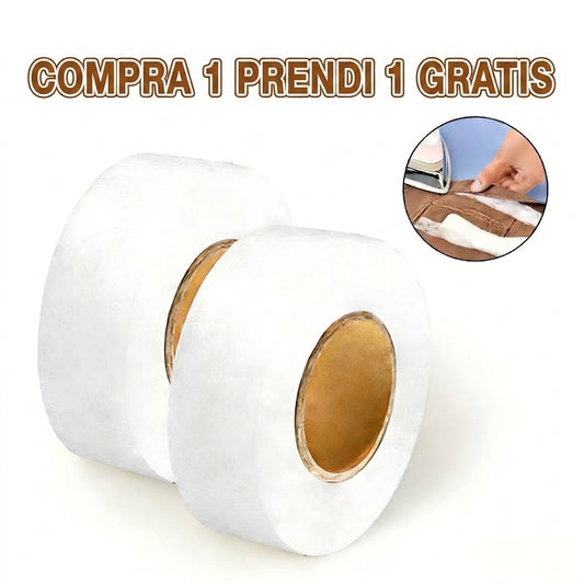 Acquista 1 e Ricevi 1 Gratis - Adesivo Tessile Senza Cuciture Nastro Termoadesivo Bianco