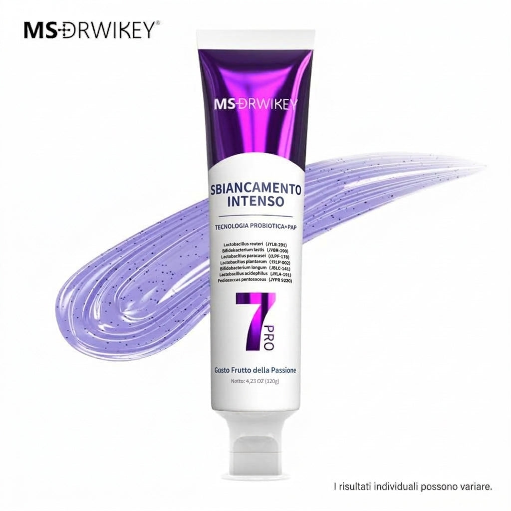 Sbiancante Dentifricio con 7 Probiotici Formula Viola Potenziata