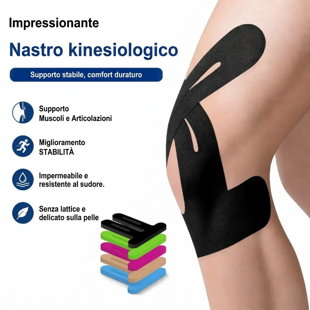 Supporto Istante Tape Kinesiologico Impermeabile e Traspirante