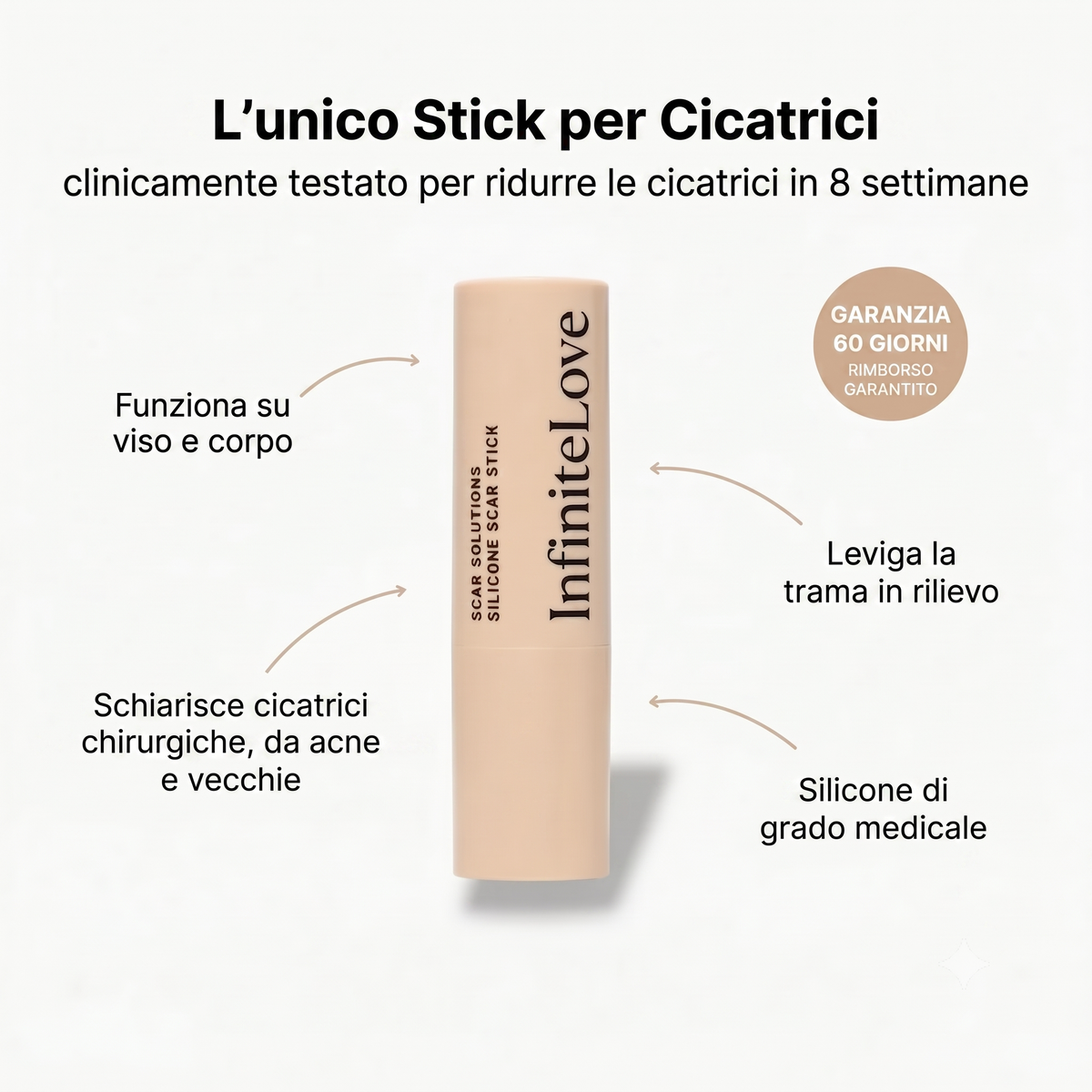 Stick Riparatore di Cicatrici con Silicone Medico – Leviga e Riduce i Segni Visibili
