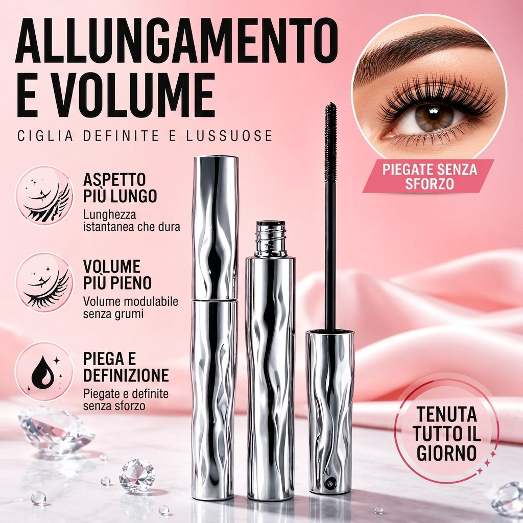 Allungante E Curvante Mascara Tubo Spazzola A Spirale Waterproof
