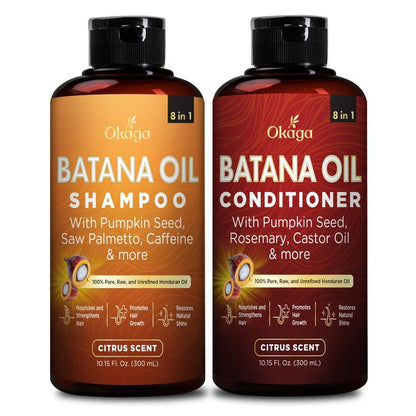 Crescita E Idratazione Shampoo E Balsamo All'Olio Di Batana