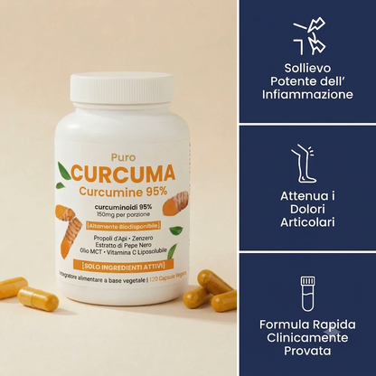 Capsule di curcuma al 95% di curcumina