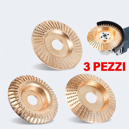 Confezione da 3 - Resistenti Dischi Abrasivi per Levigatrice Uso Legno e Metallo