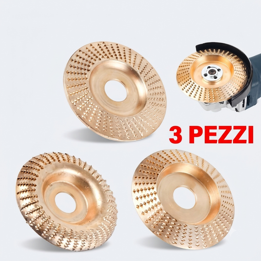 Confezione da 3 - Resistenti Dischi Abrasivi per Levigatrice Uso Legno e Metallo