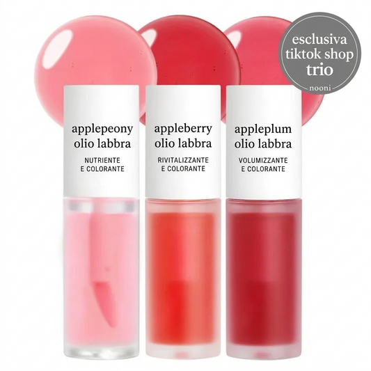 (Confezione da 3) - Idratazione Intensa Rossetto Nooni Apple Effetto Lucido Duo Trio