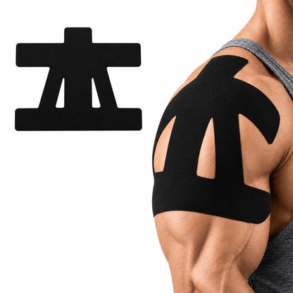 Confezione da 10 - Supporto Spalla Impermeabile con Tape Kinesiologico Pretagliato