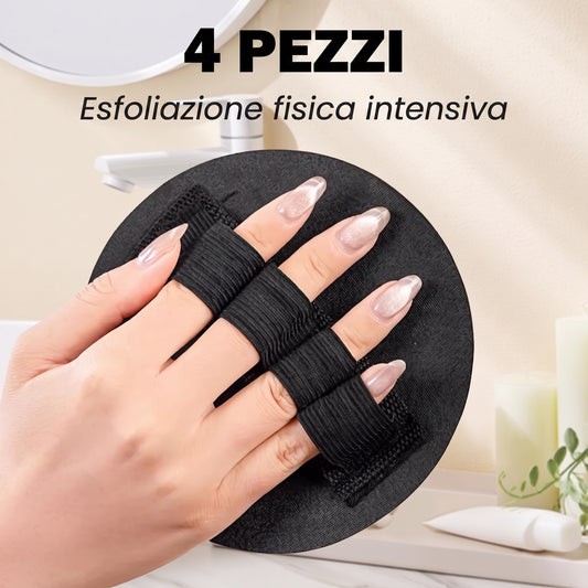 Confezione da 4 - Detergente Corpo Esfoliante Morbido in Gomma per Pelle Delicata