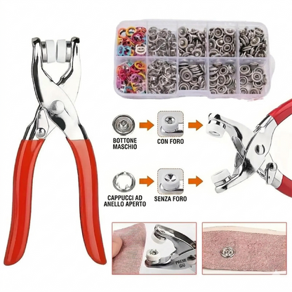 Accessori Cucito Completi Kit con 100 Fibbia Invisibili Colorate