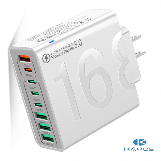 Ricarica Veloce Hub USB 8 Porte Multiporta USB-C e USB-A