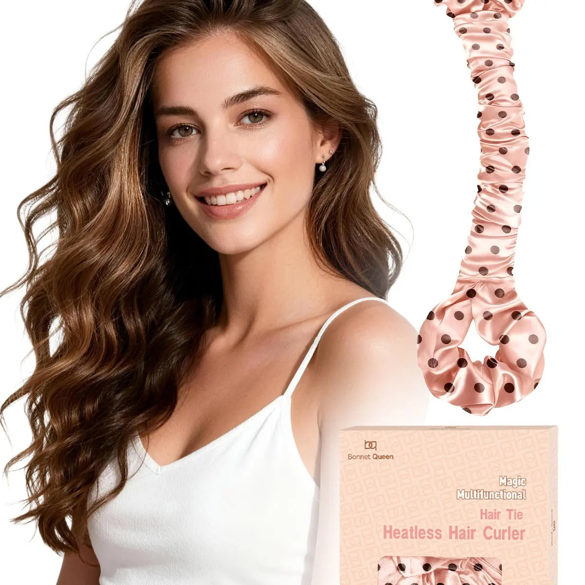Bigodino Satinato Multiuso Per Capelli Grandi Con Scrunchie
