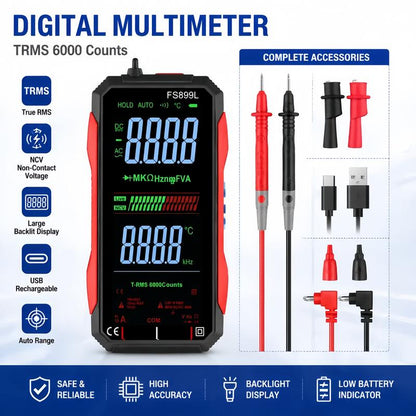 Misuratore Digitale Voltaggio TRMS 6000 Conti Alta Precisione