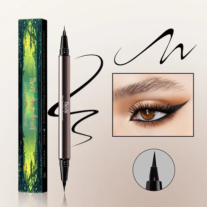 Eyeliner Liquido Waterproof Lunga Tenuta Punta Doppia Leggera