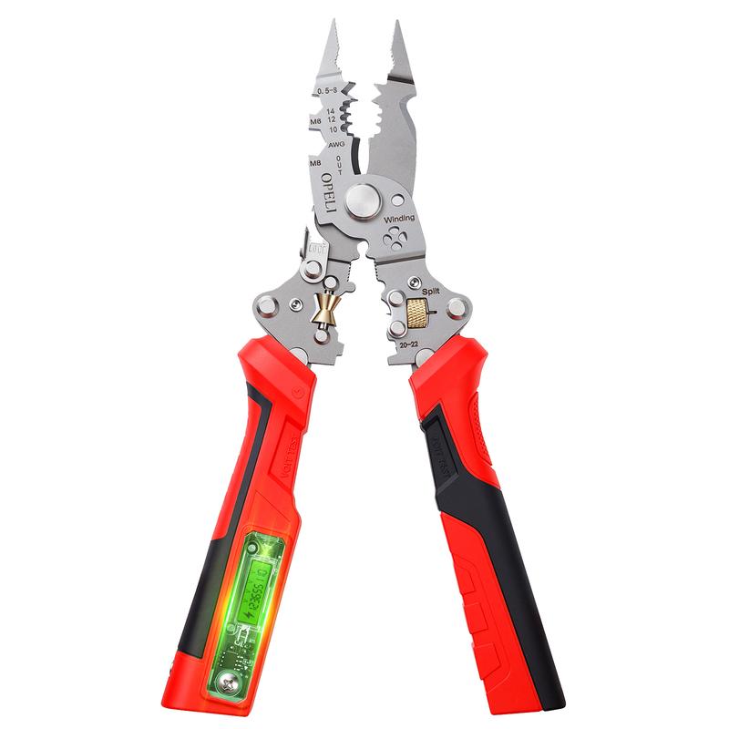 Multifunzione Pinza Spellafili Ricaricabile con Tester Voltaggio