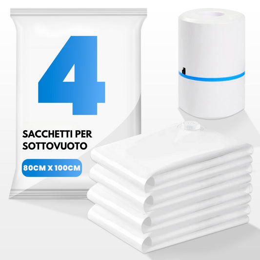 CONFEZIONE DI SACCHETTI SOTTOVUOTO CON POMPA ELETTRICA
