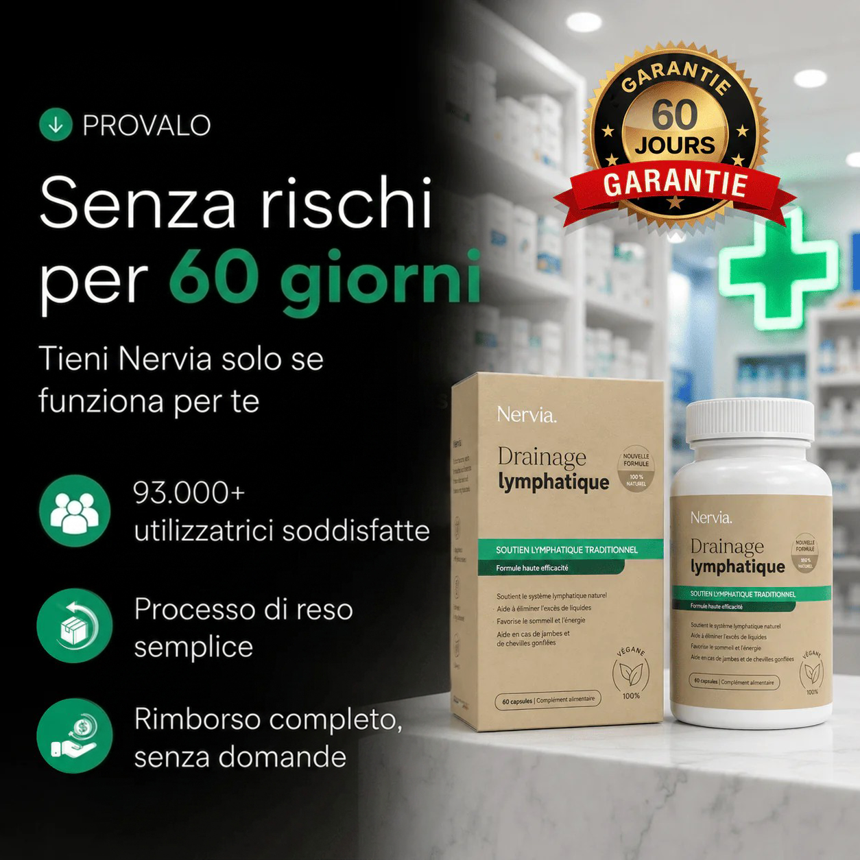 PALAMOT™ Capsule per il Drenaggio Linfatico · Trasformazione Completa in 60 Giorni