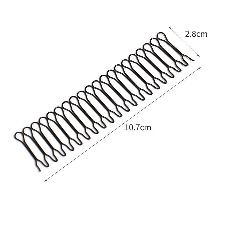 Fissaggio Capelli U Shape Set 3 Pezzi Pinza Elasticizzata Nera