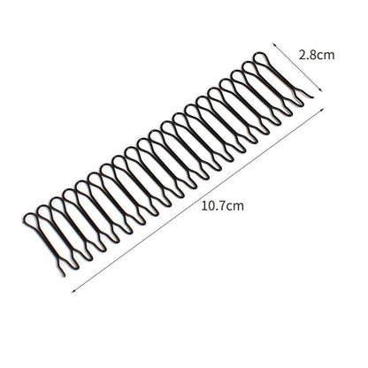Fissaggio Capelli U Shape Set 3 Pezzi Pinza Elasticizzata Nera