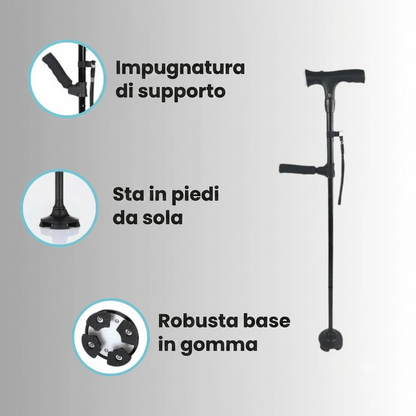 Il bastone che ti aiuta ad alzarti in piedi da solo e a camminare senza paura di cadere.