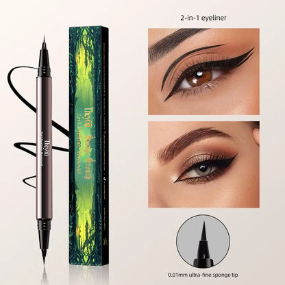 Eyeliner Liquido Waterproof Lunga Tenuta Punta Doppia Leggera
